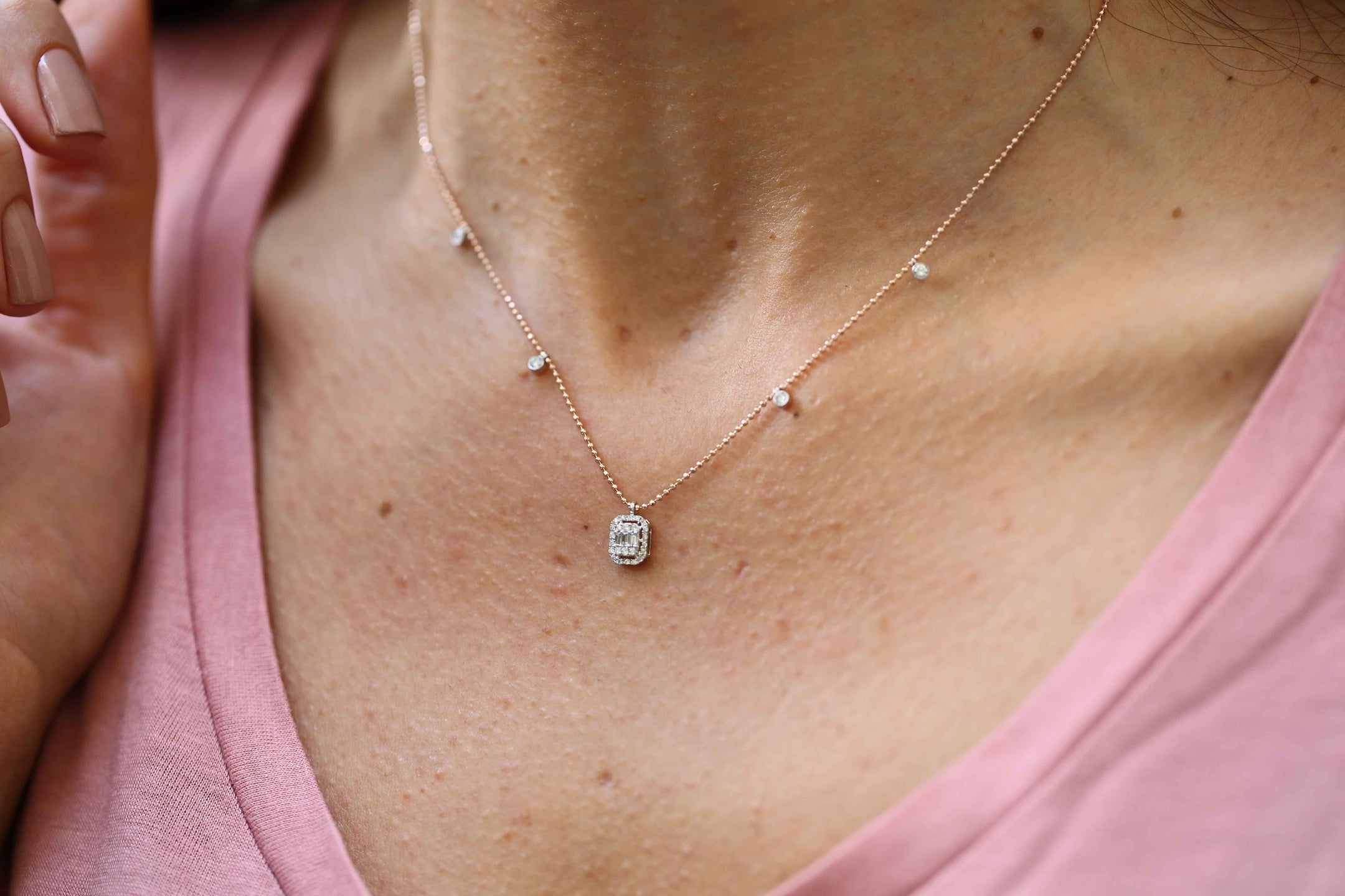 Baguette Necklace Italian
