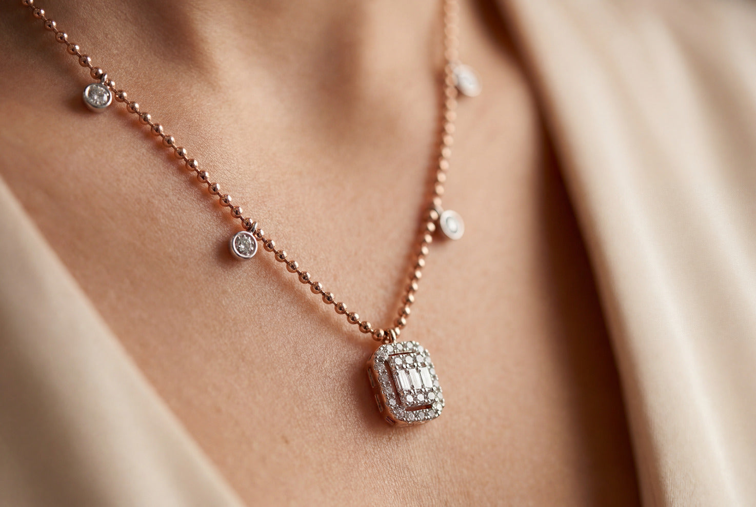 Baguette Necklace Italian