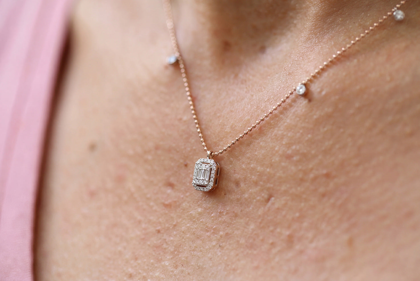 Baguette Necklace Italian