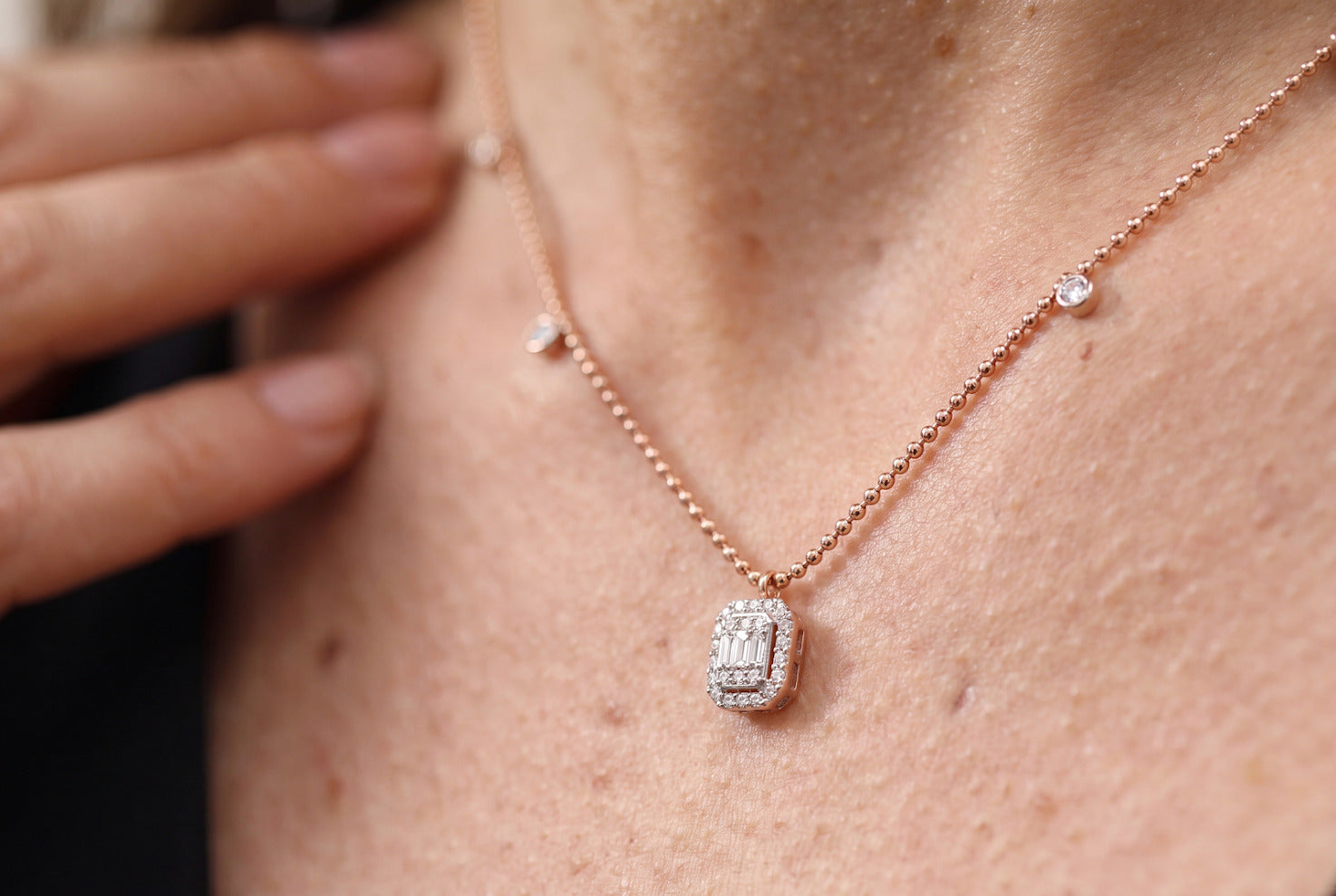 Baguette Necklace Italian