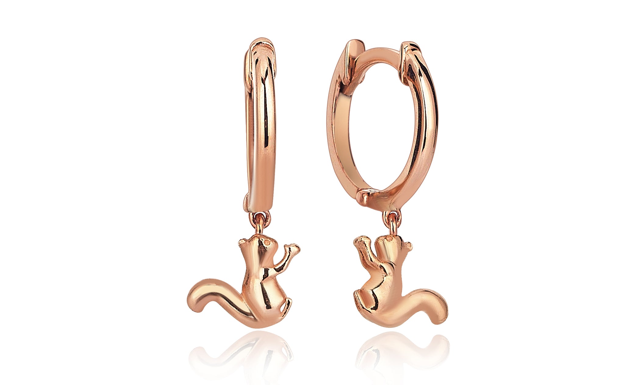 Squirrel Hoop Earrings