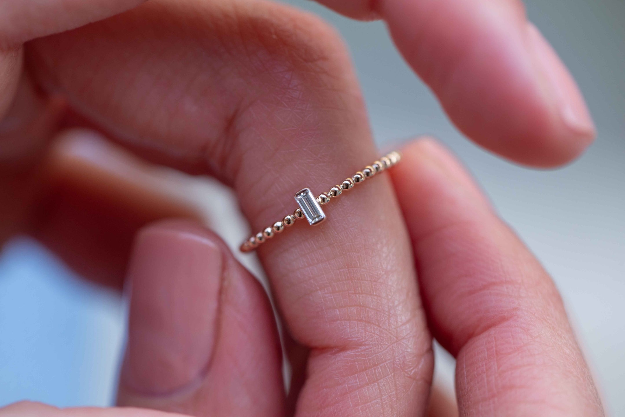 Bubble Baguette Ring