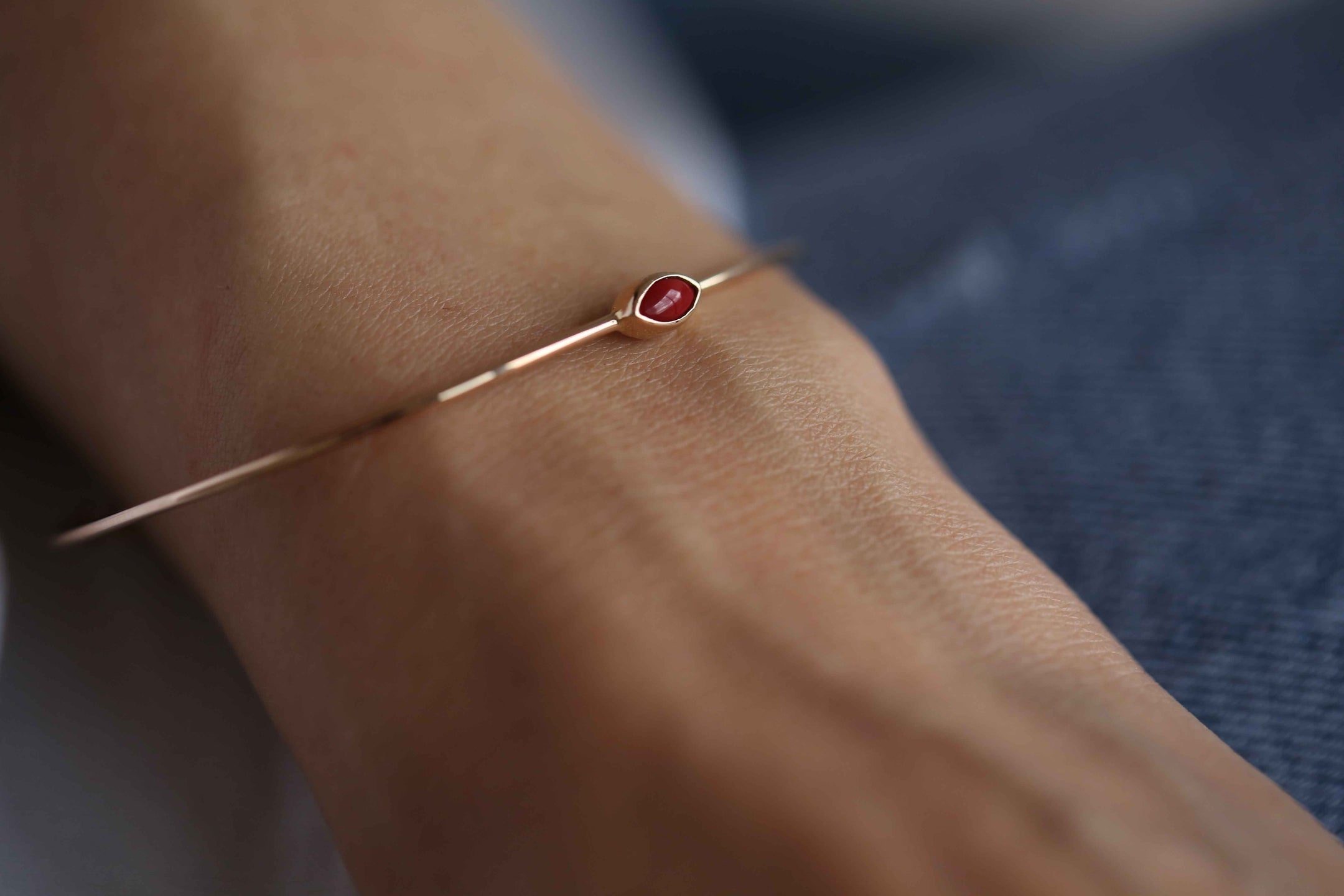 Coral Wire Bracelet