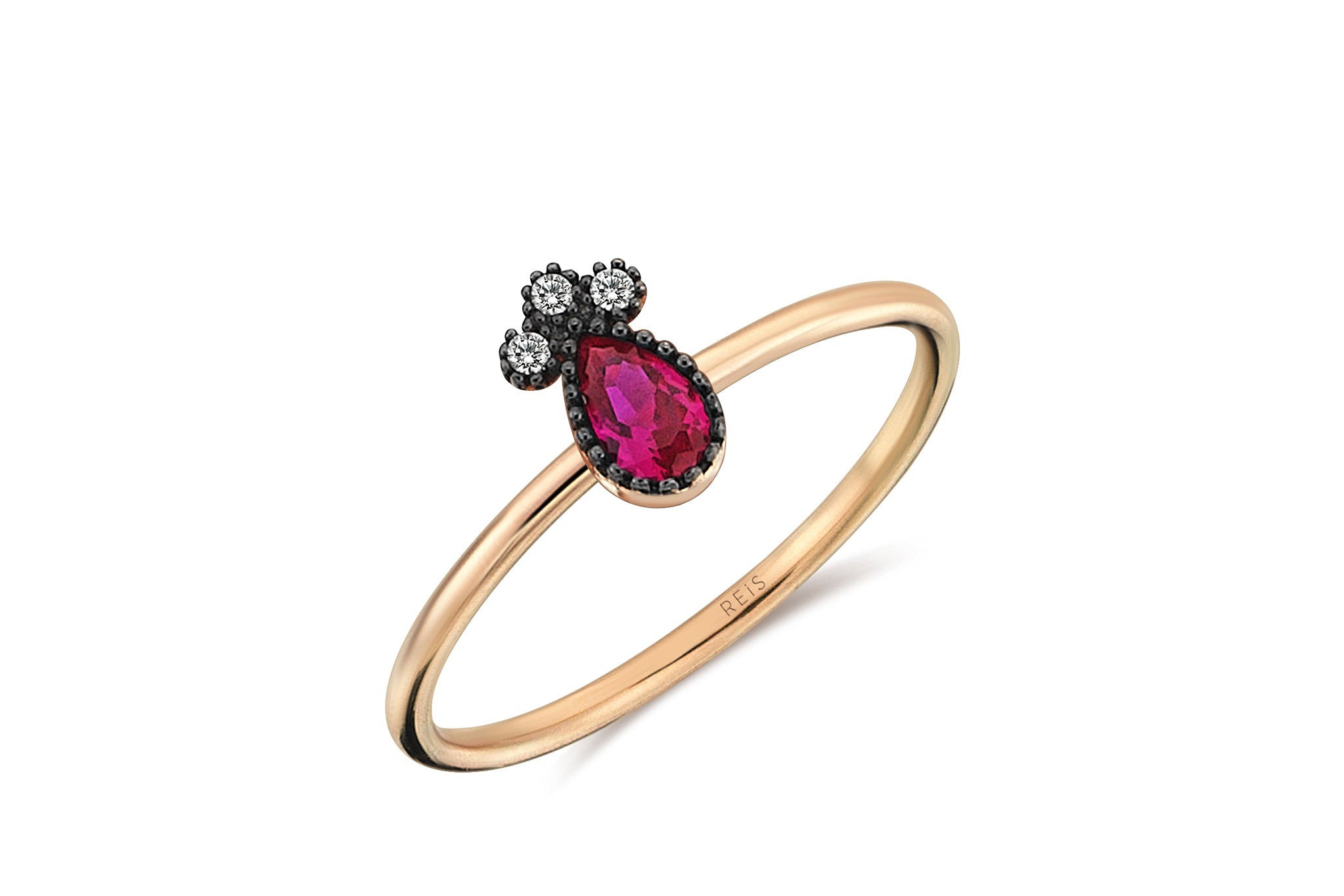 Drop Ruby Ring