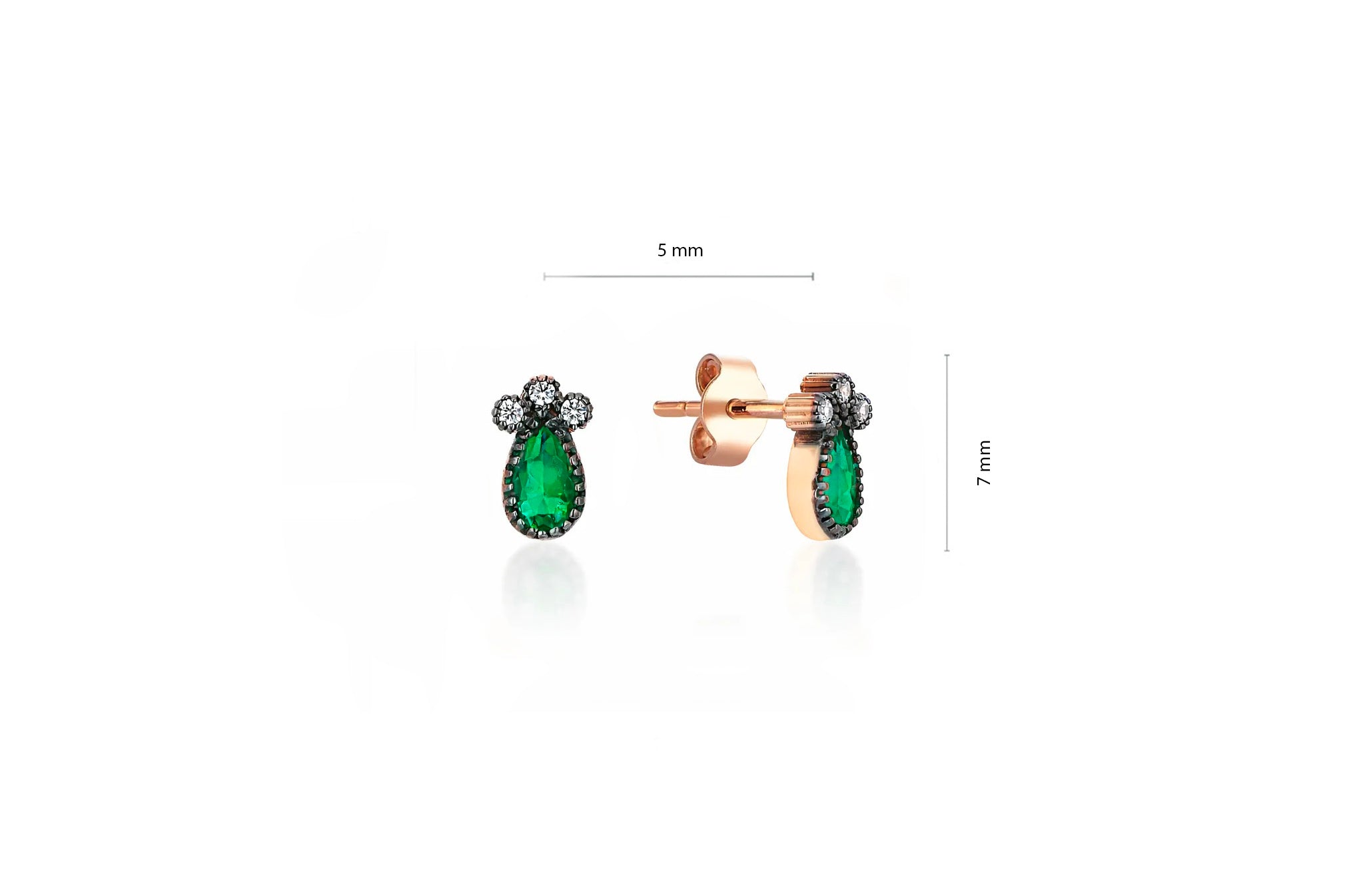 Drop Emerald Earrings
