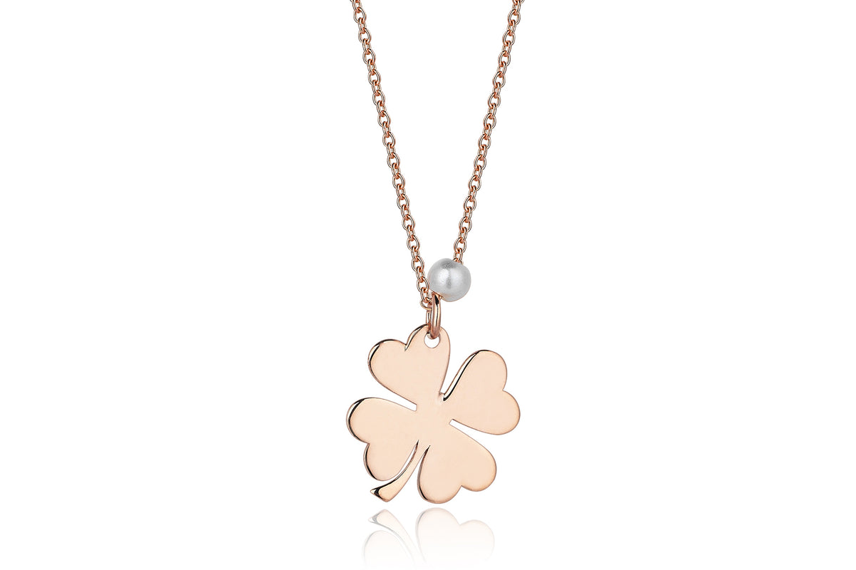 Pearl Stone Clover Necklace