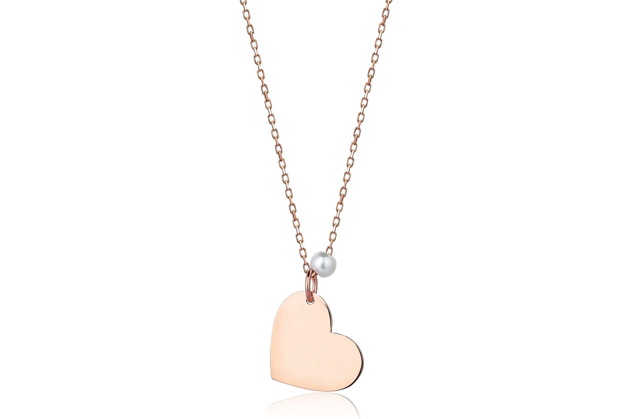 Pearl Stone Mini Heart Necklace