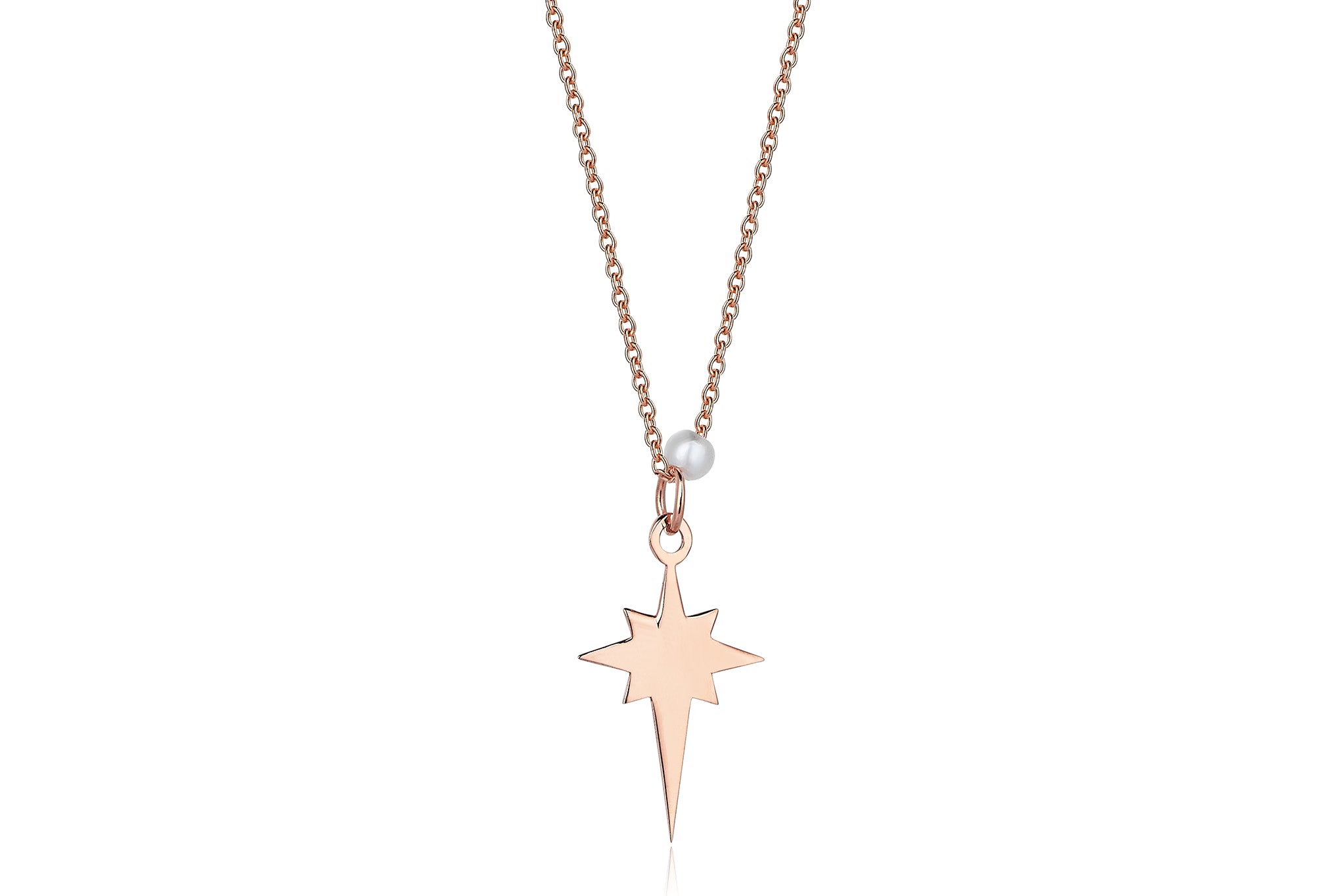 Polar Star Necklace with Pearl Stone