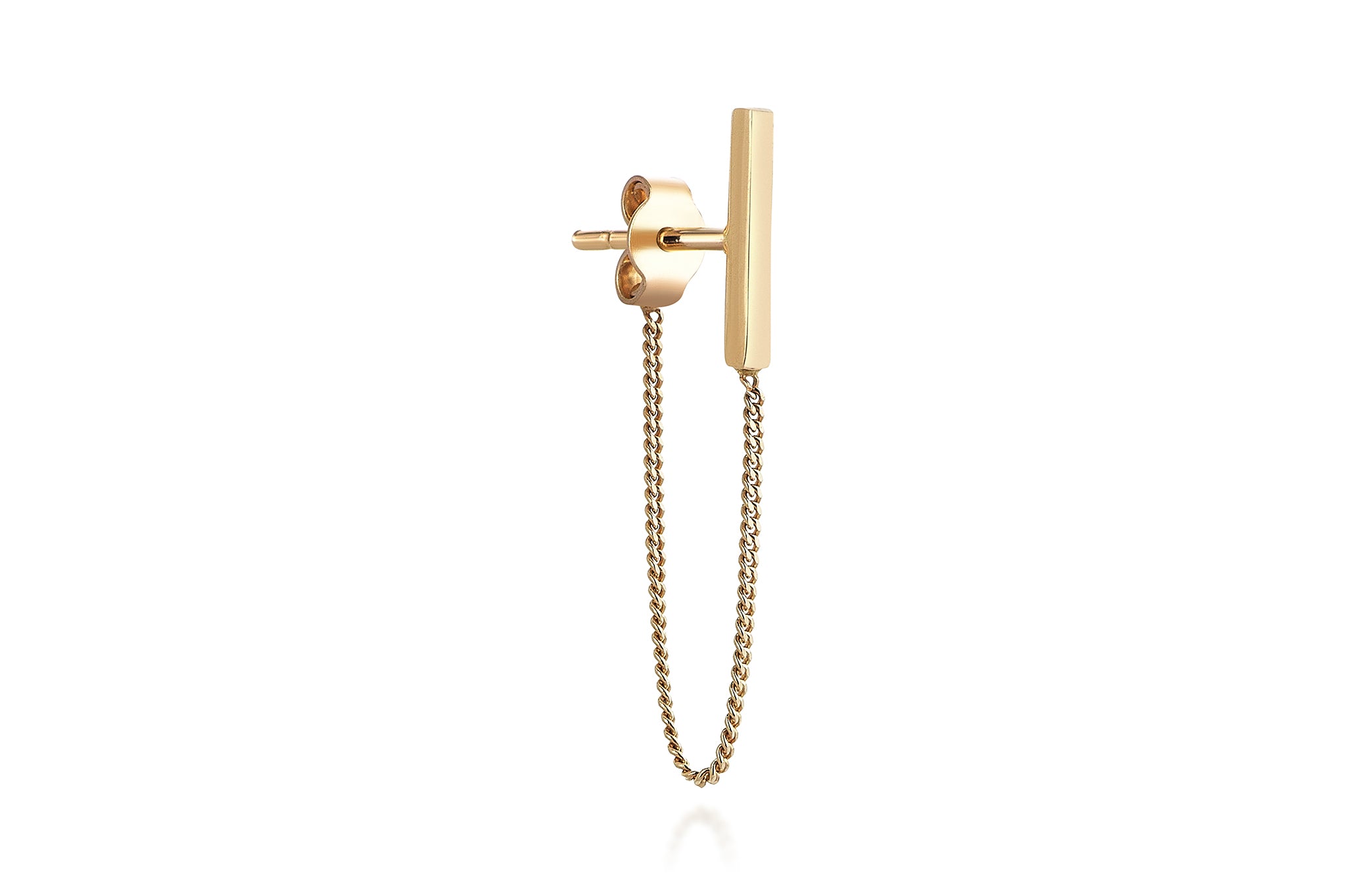 Half Chain Short Stud Earrings