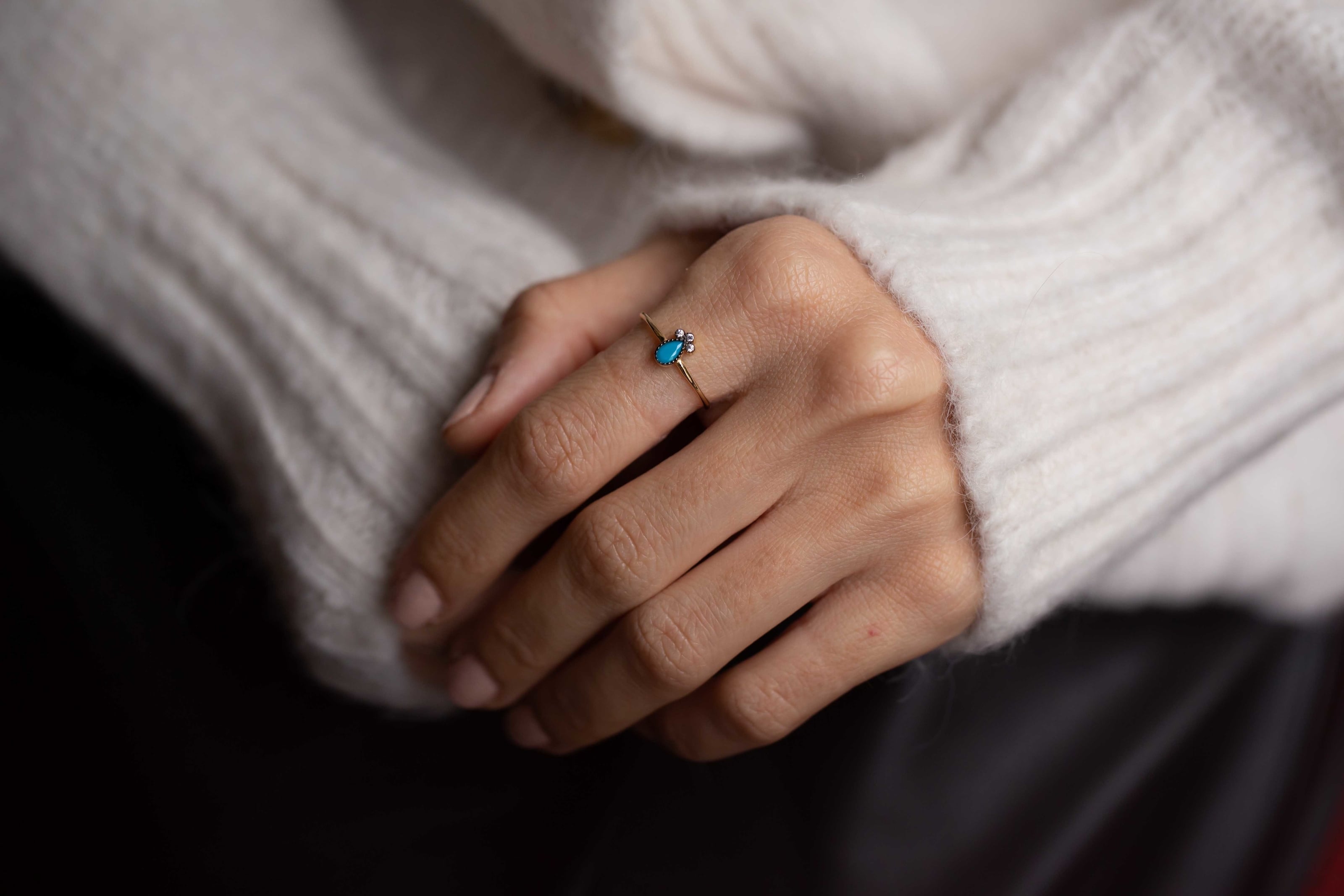 Turquoise Drop Ring