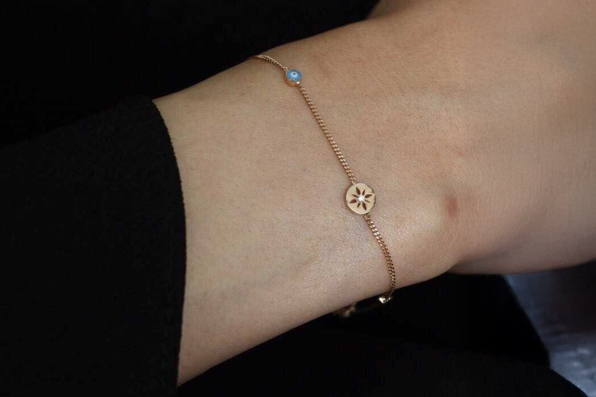 Detail Star Bracelet with Enamel Eyes