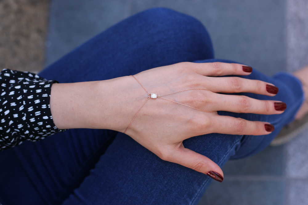 Baguette Diamond Hand Chain