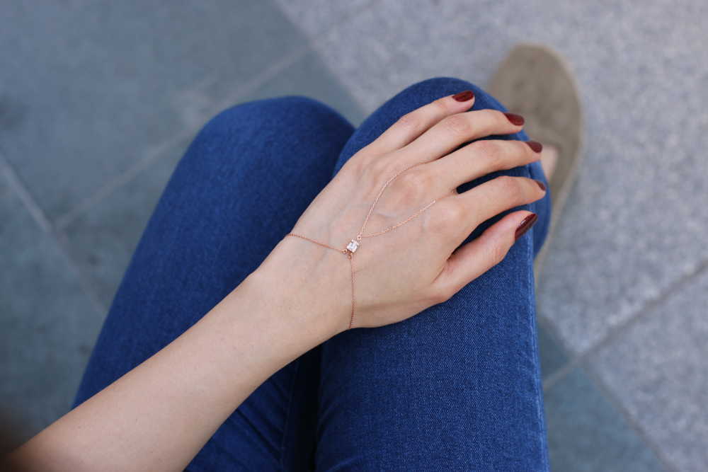 Baguette Diamond Hand Chain