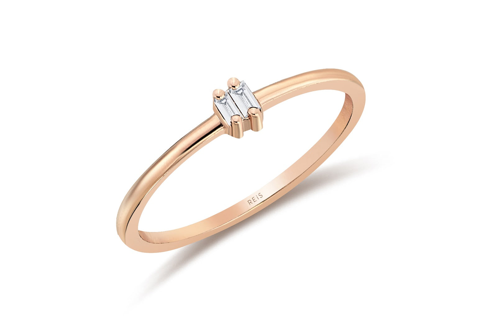 Mini Double Baguette Diamond Ring