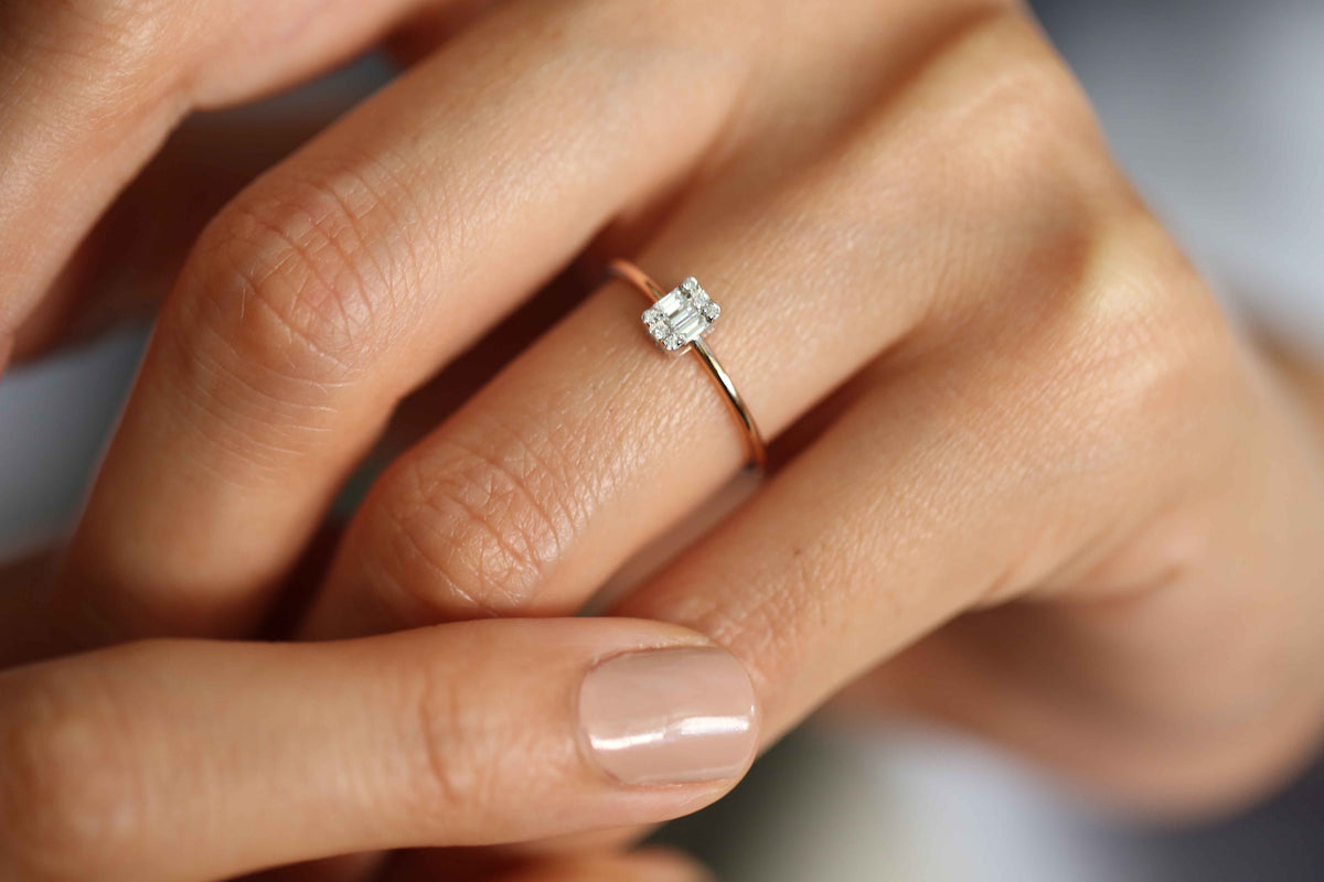 Baguette Wire Ring