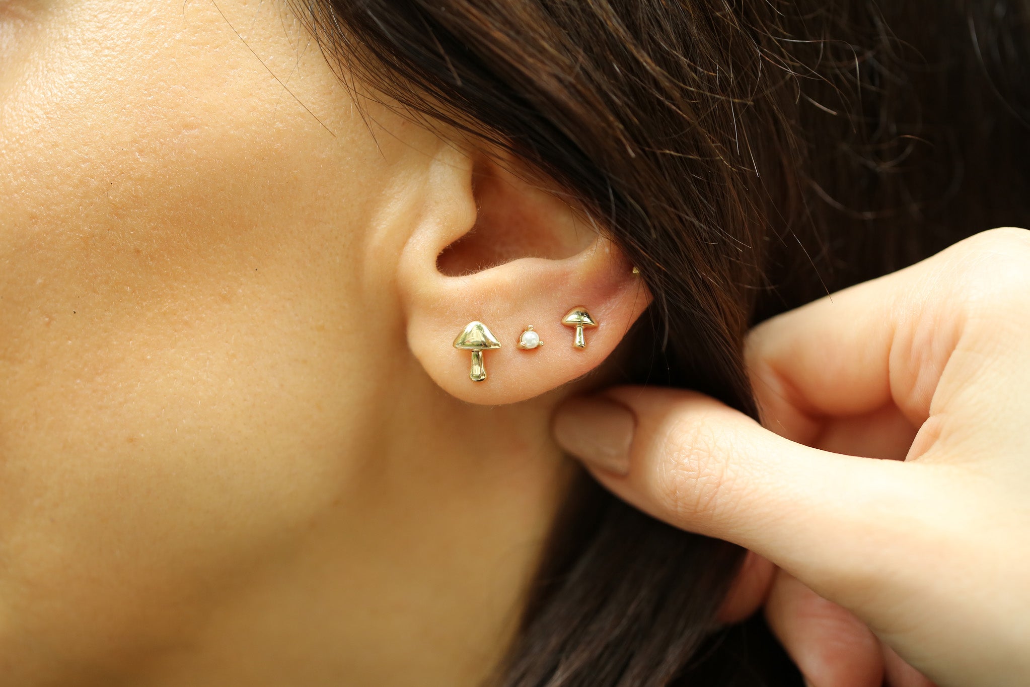 Mini Mushroom Earrings