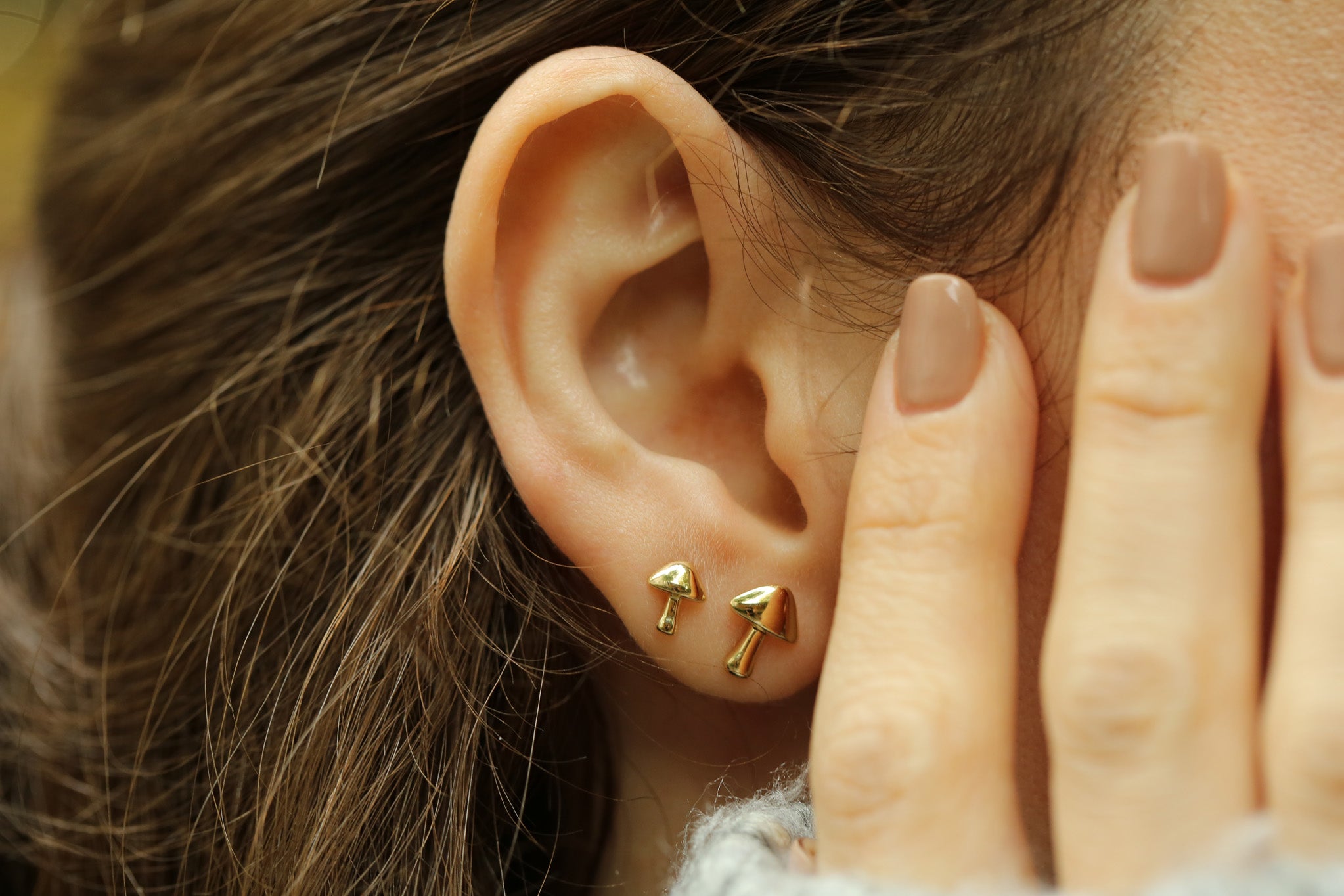 Mini Mushroom Earrings