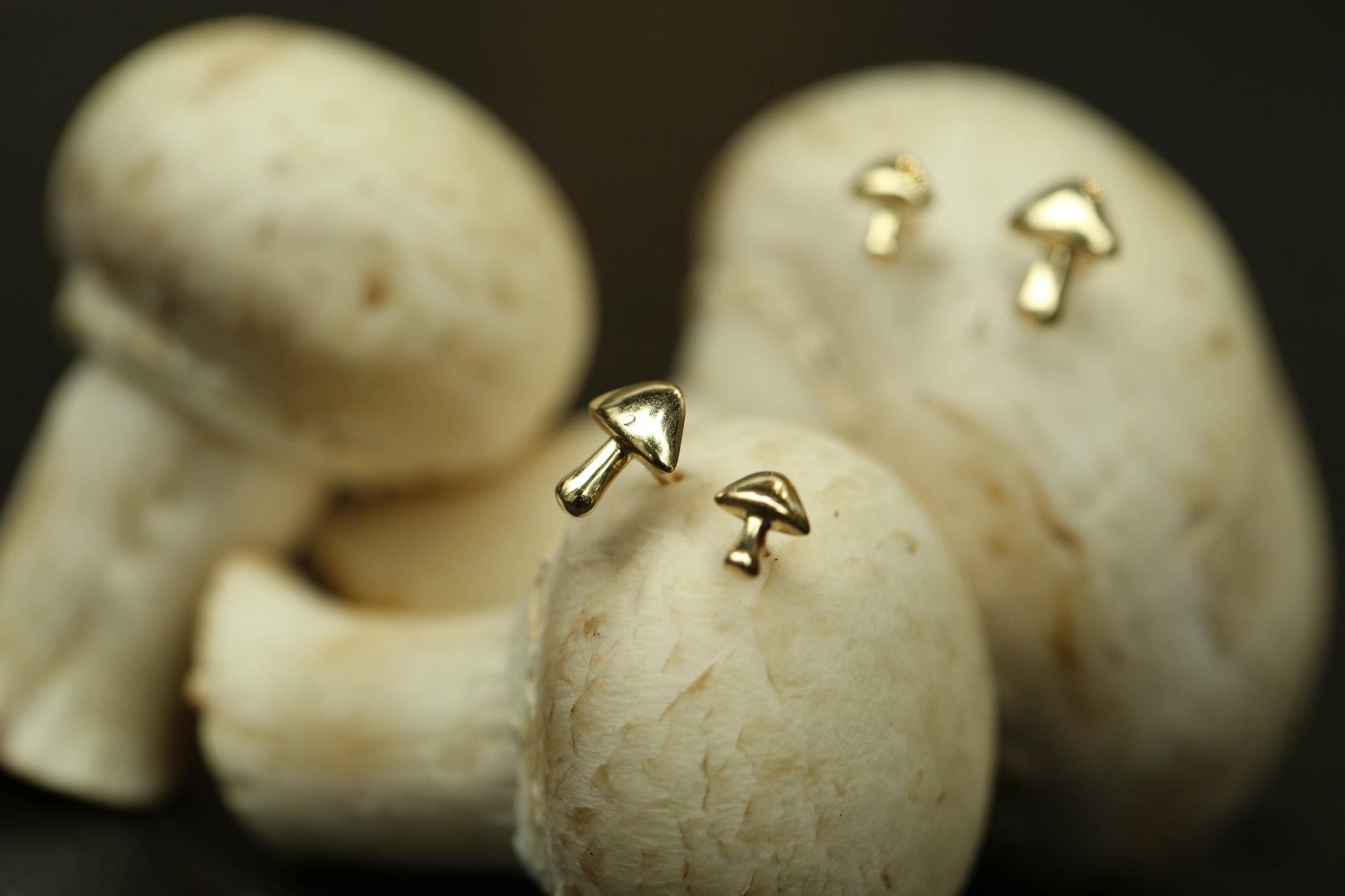 Mini Mushroom Earrings