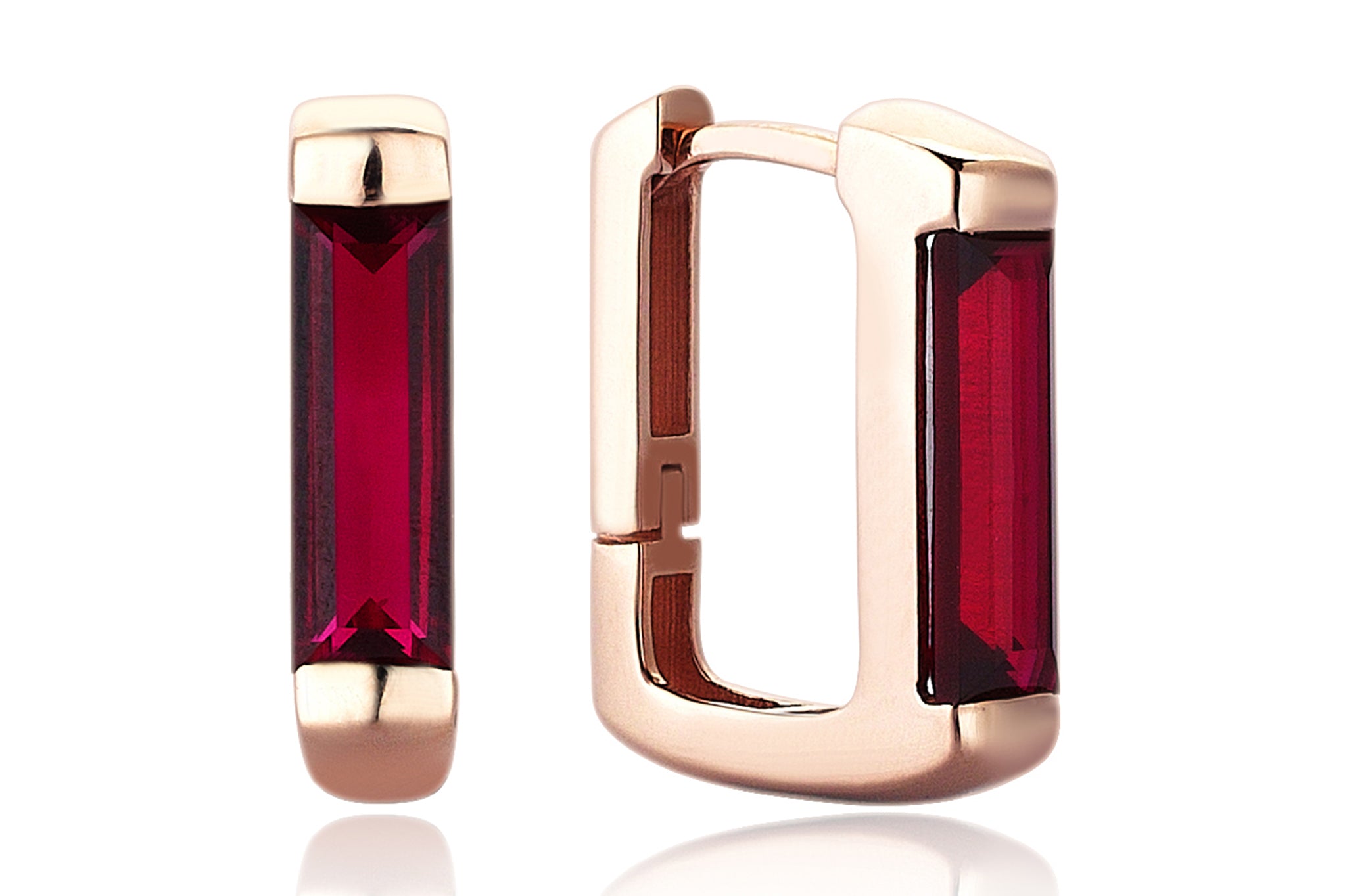 Ruby Line Earrings