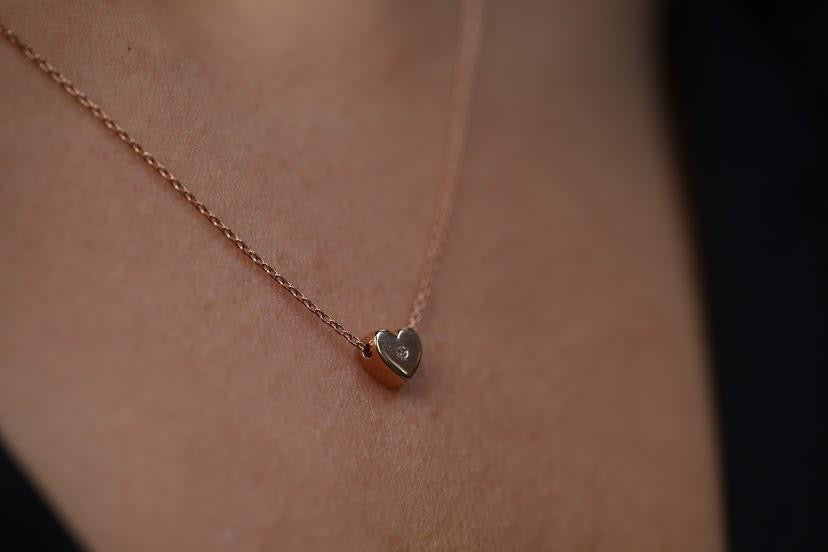 Mini Diamond Heart Necklace