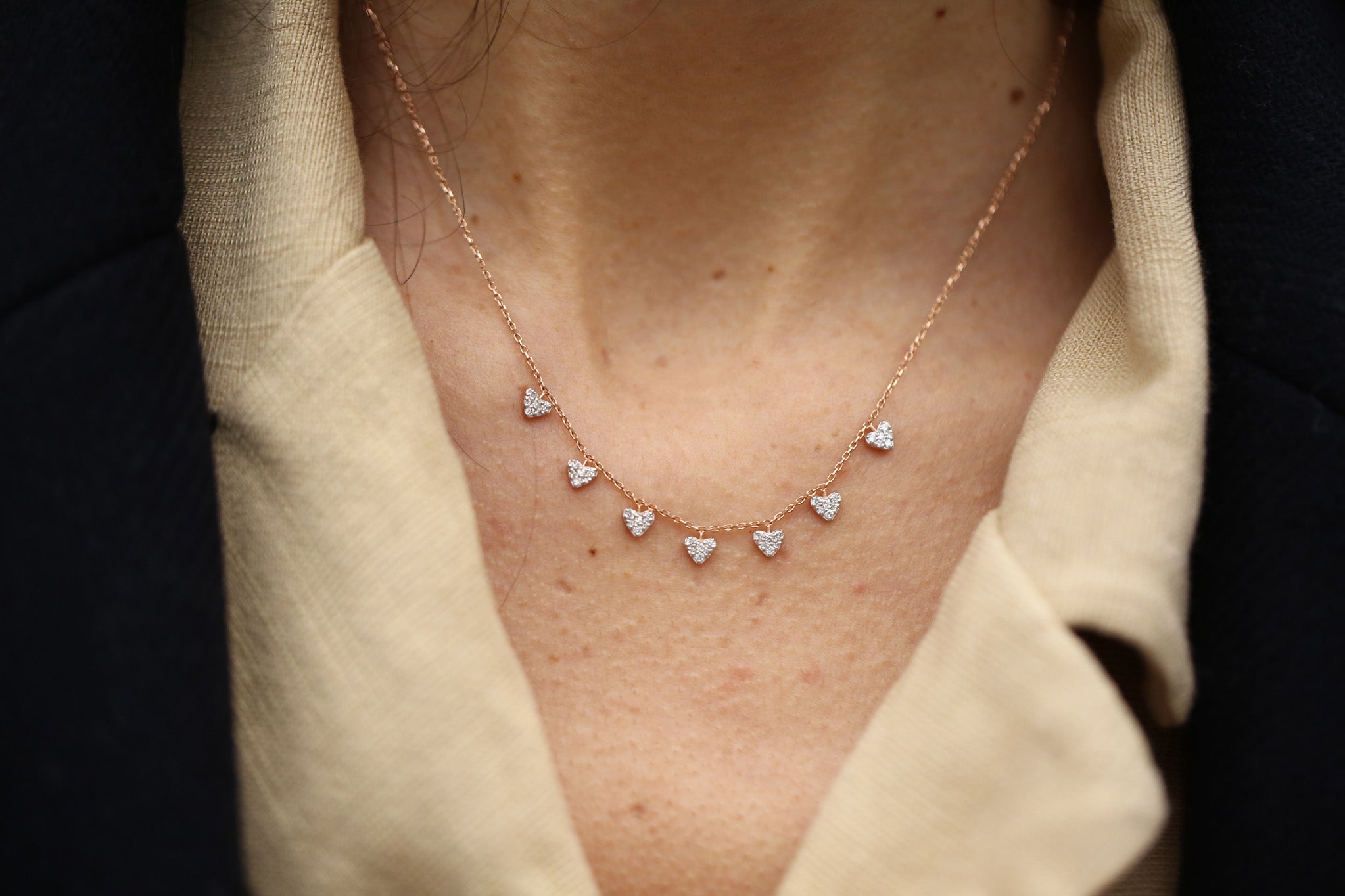 Row Heart Necklace