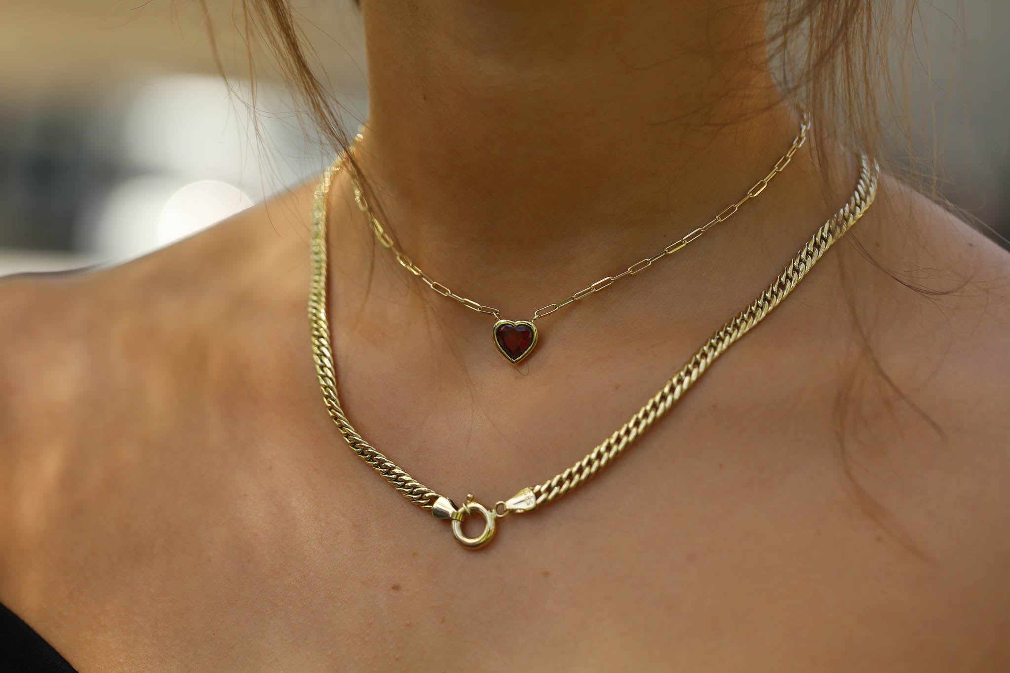 Heart Ruby Necklace