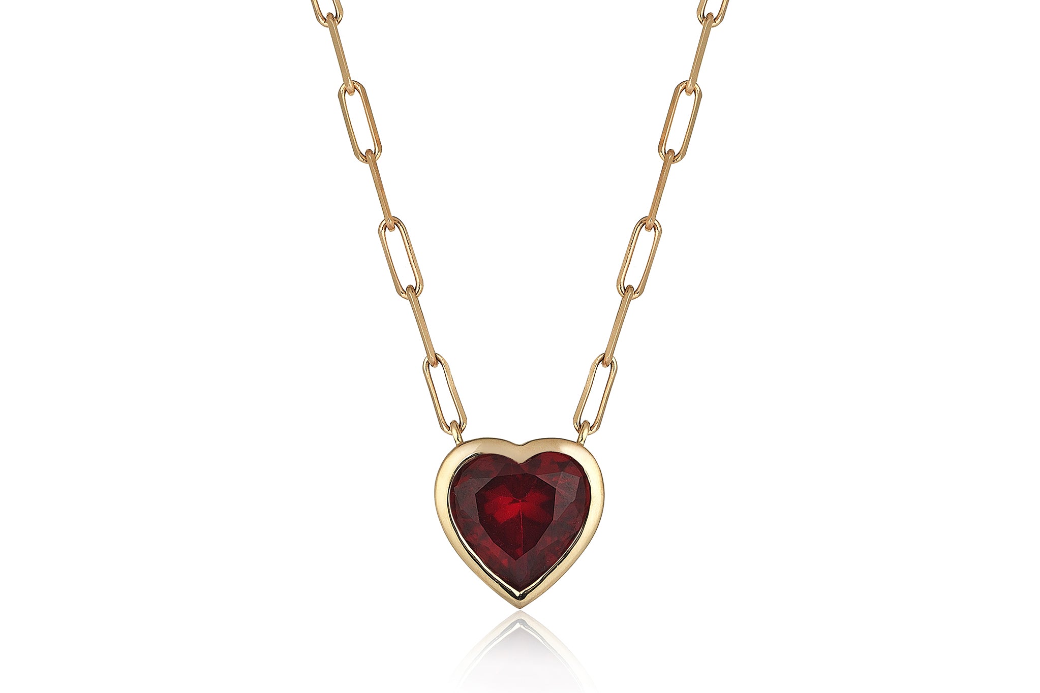 Heart Ruby Necklace