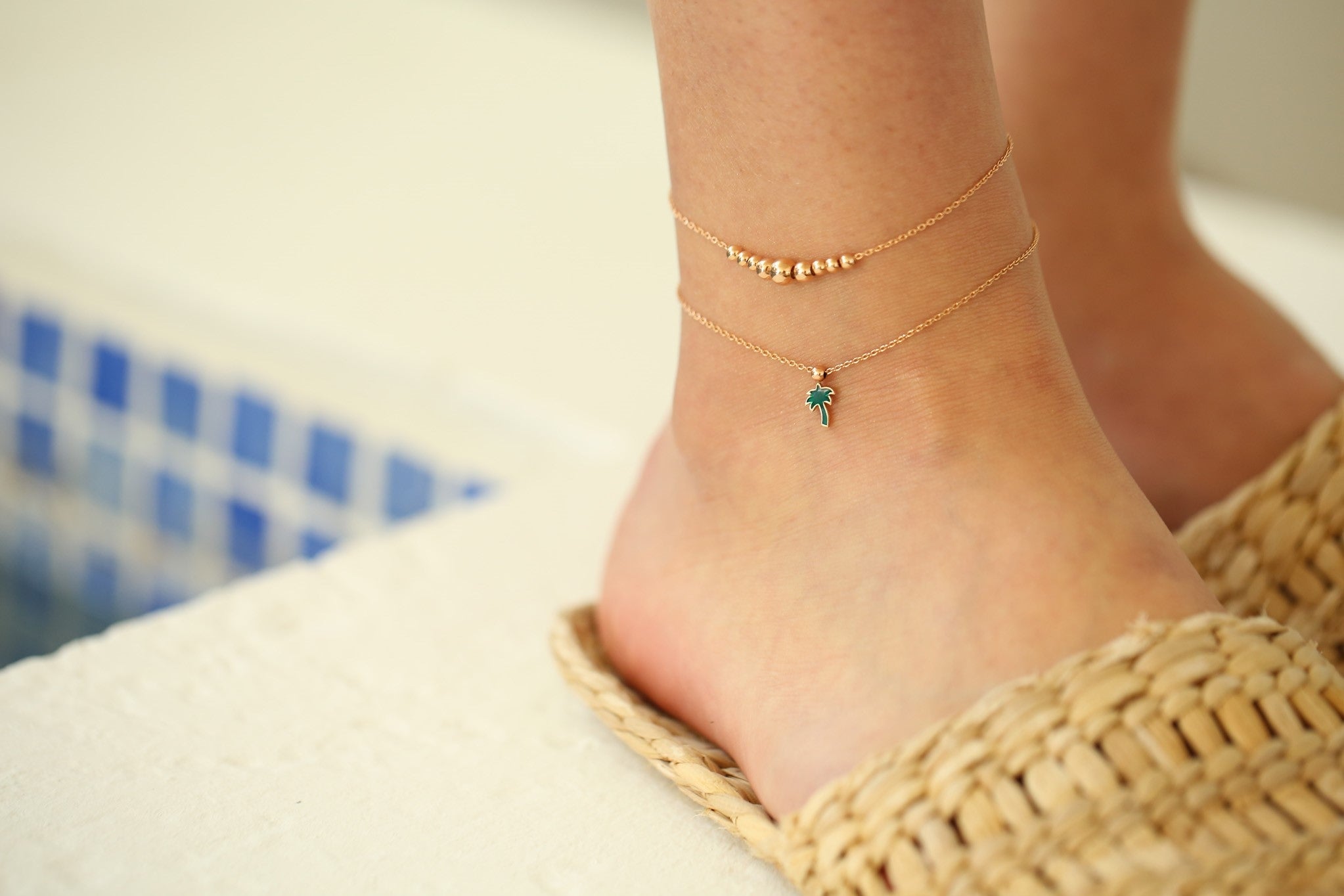 Palm Tree Anklet