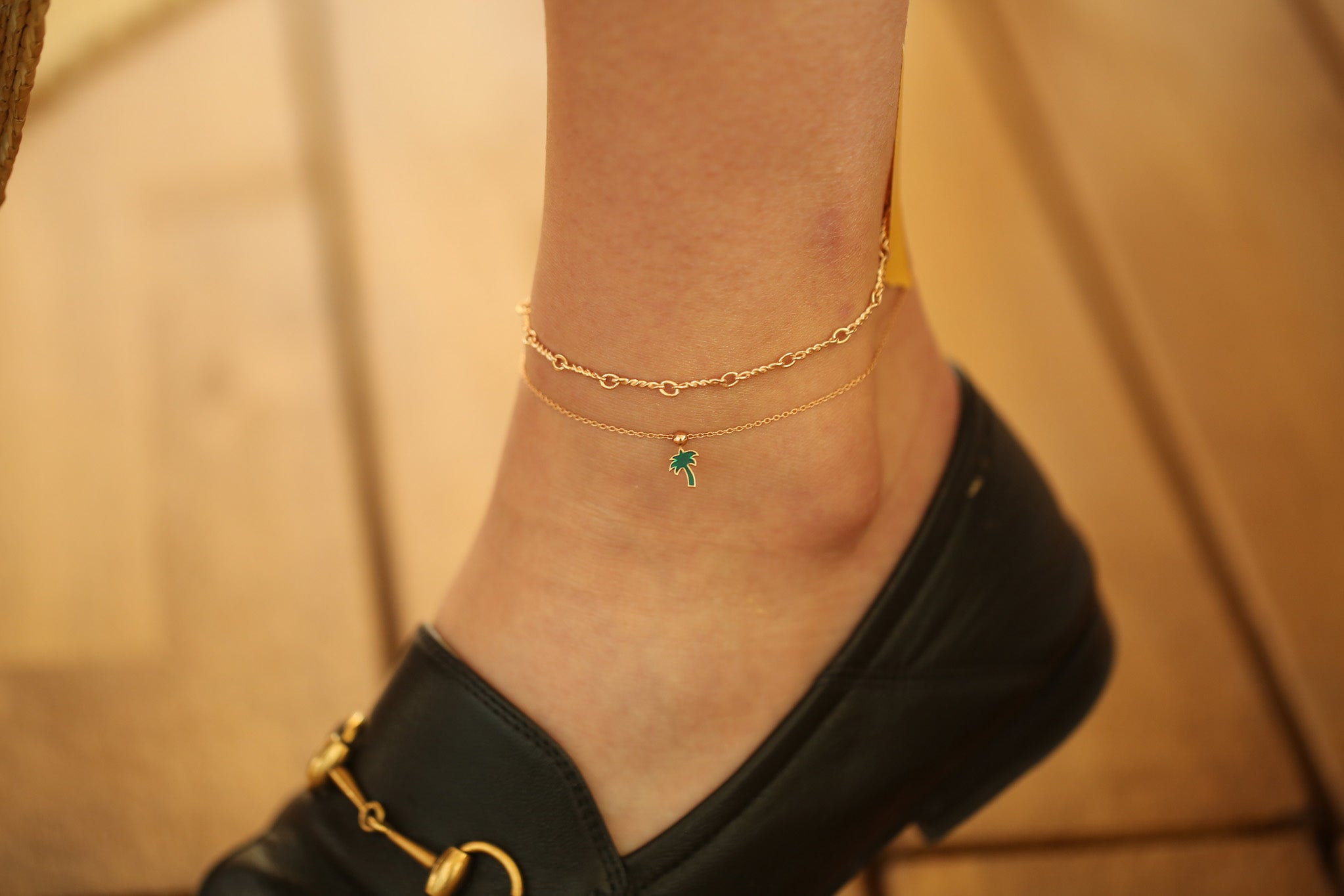 Palm Tree Anklet