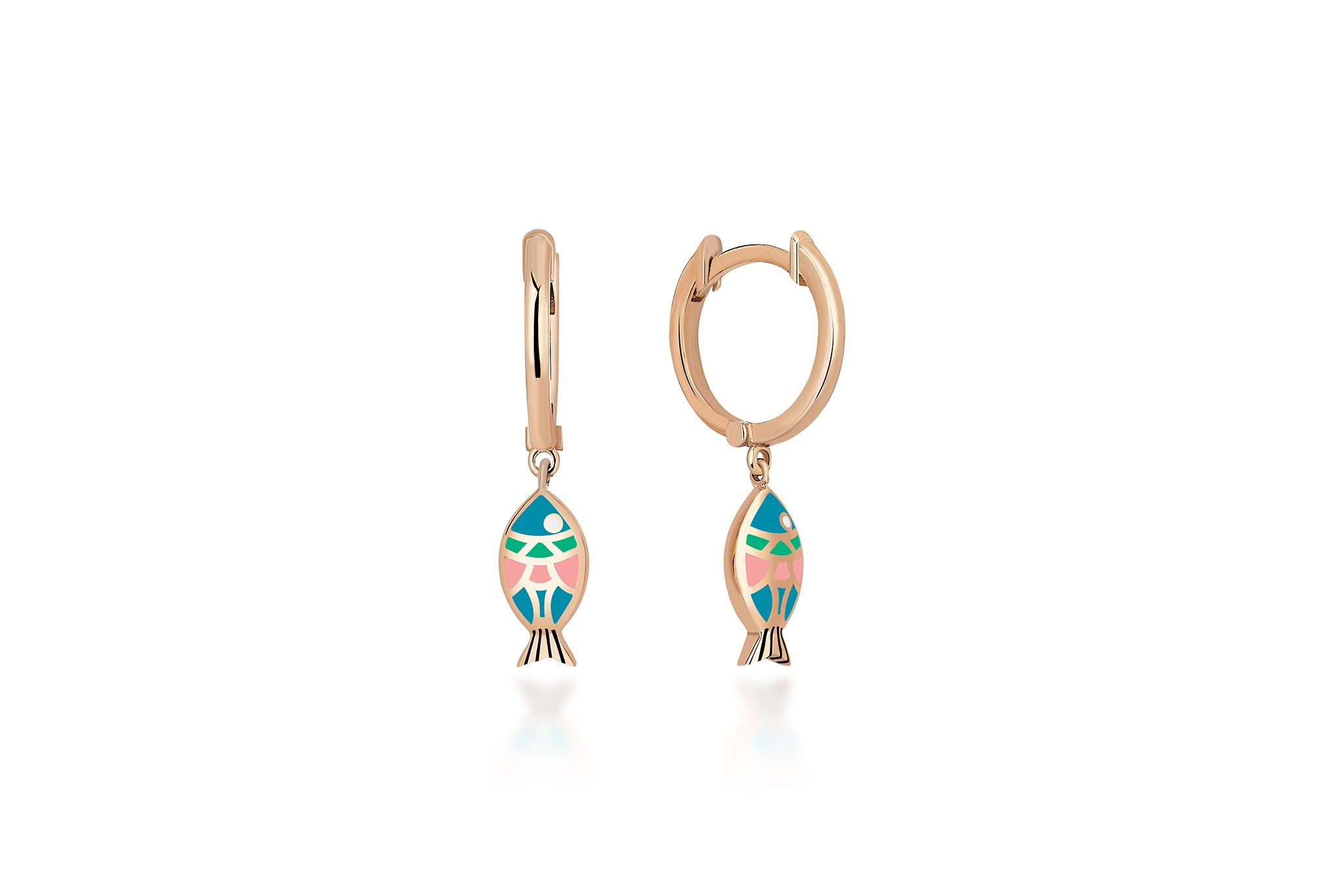 Carnival Fish Blue Earrings