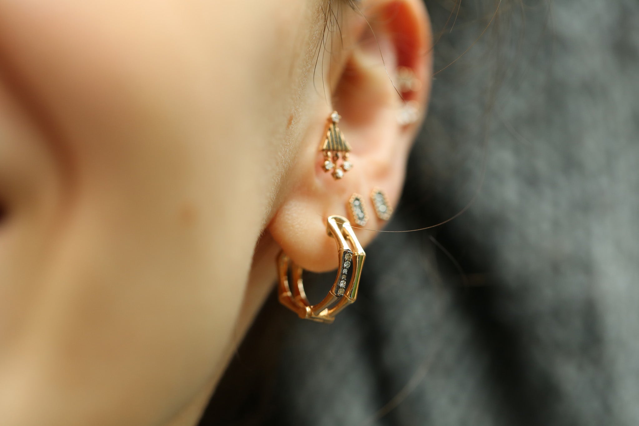 Bone Brown Earrings