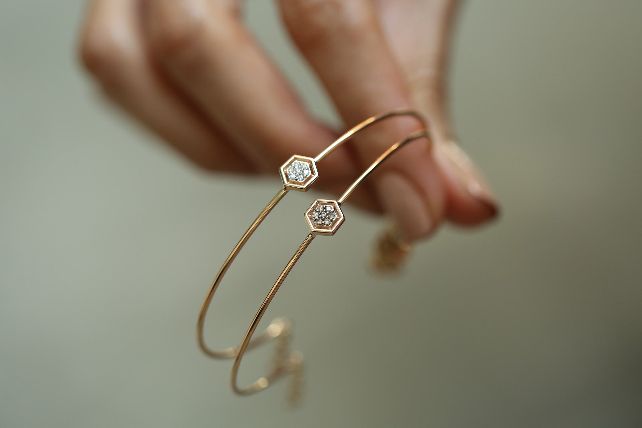 Hexa Brown Bangle