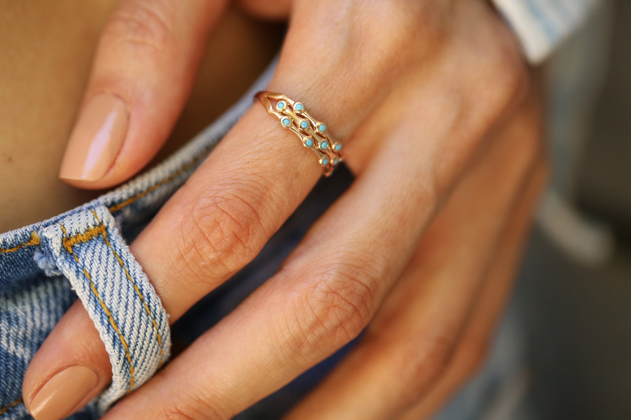 Triple Turquoise Ring