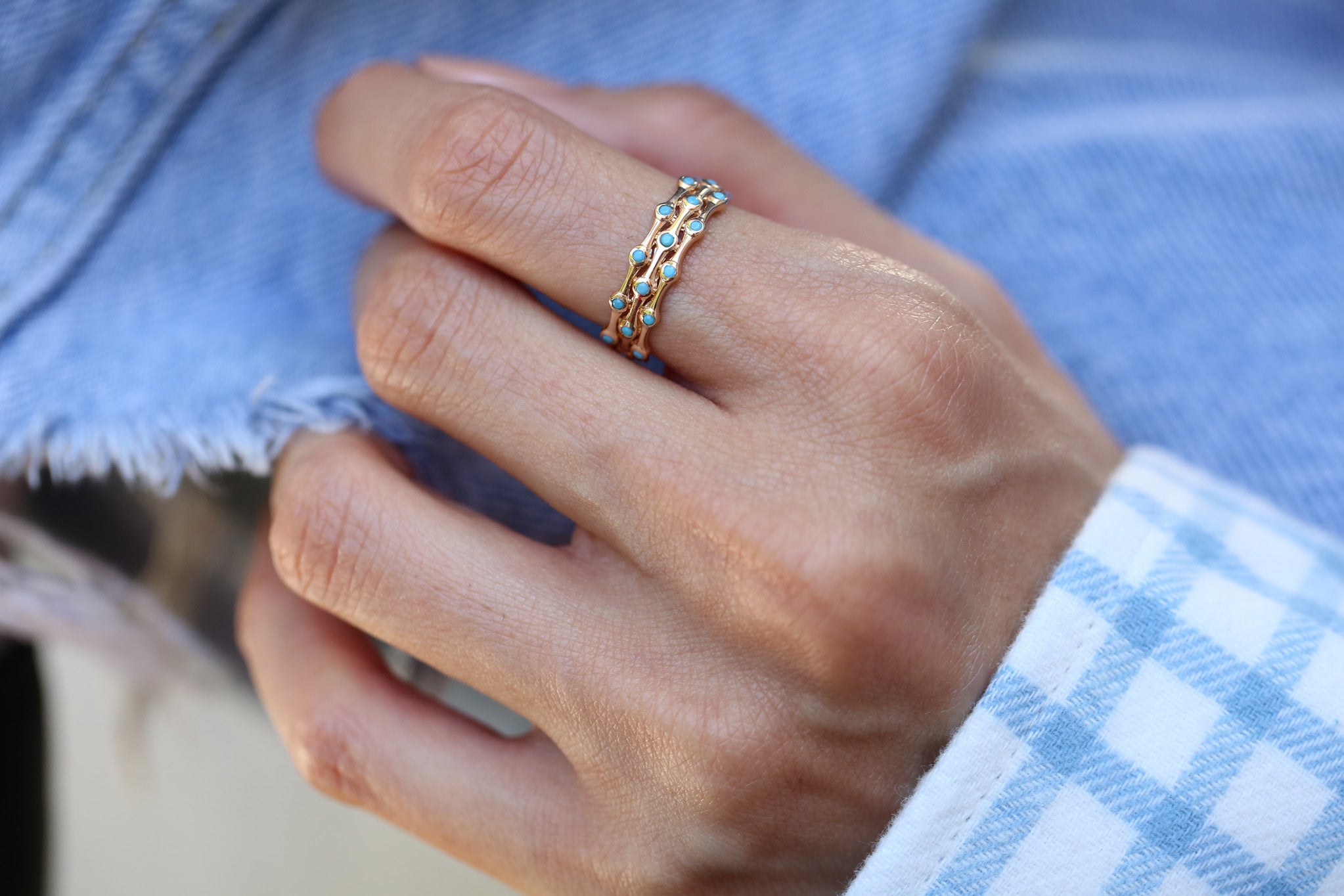 Triple Turquoise Ring