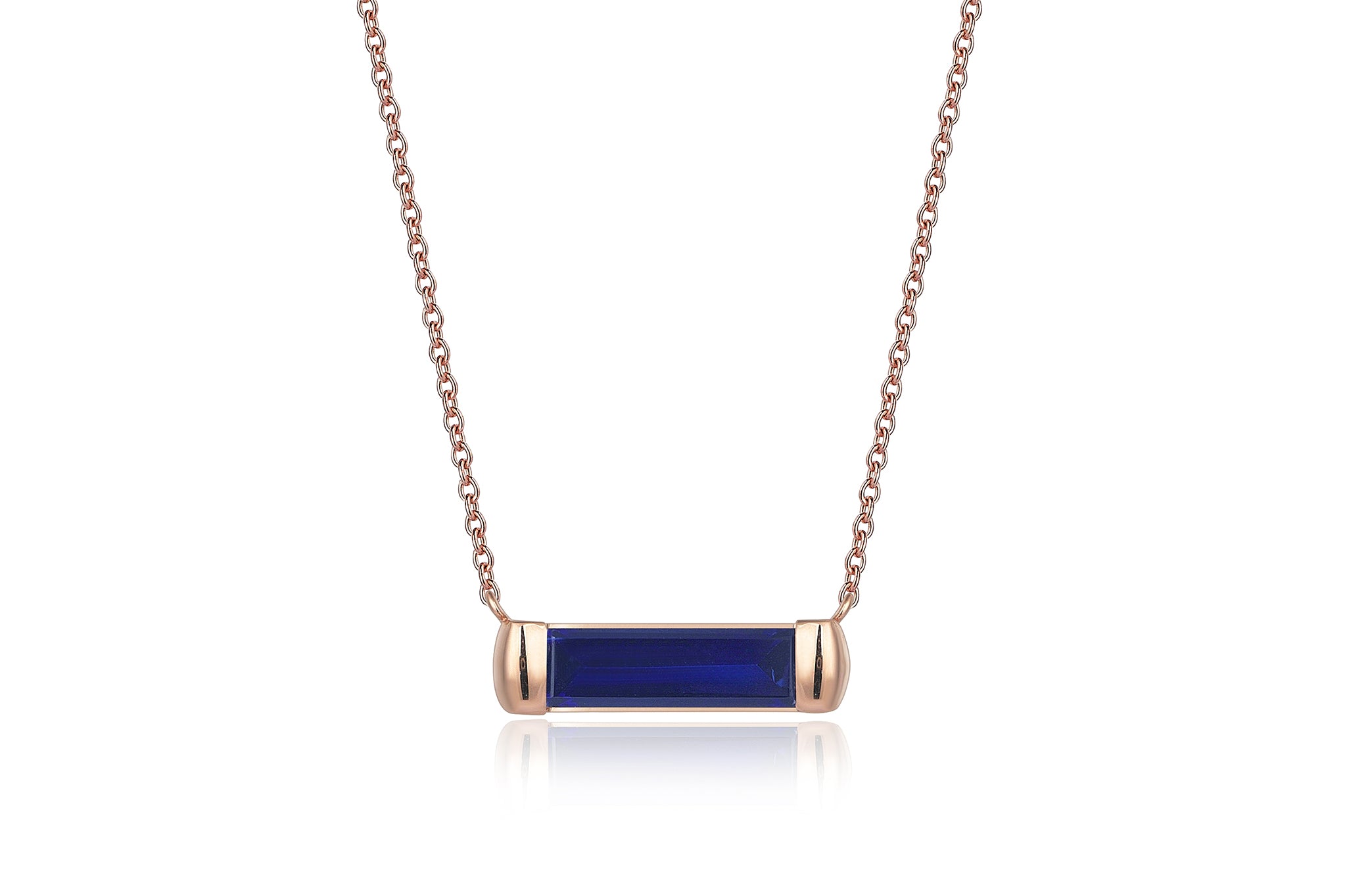 Sapphire Line Necklace