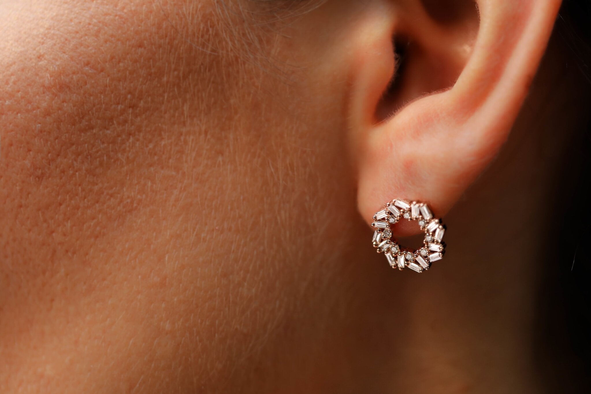 Feraye Baguette Diamond Earring